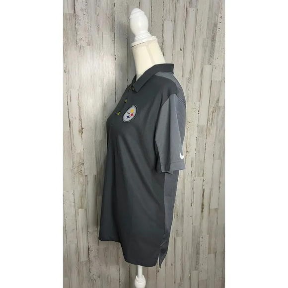 Pittsburgh Steelers Nike‎ Men's Gray Polo Shirt Size Small Football Casual - Picture 5 of 6